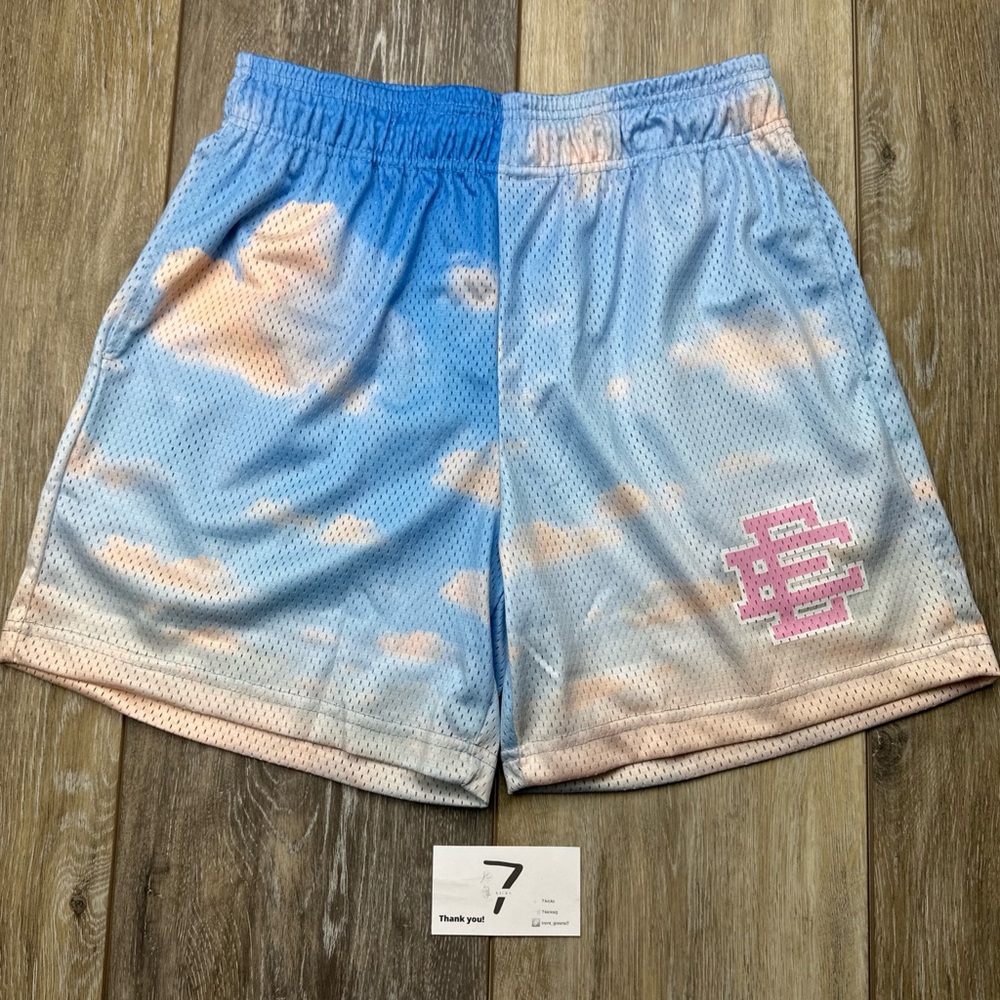 Eric Emanuel cloud shorts blue pink
